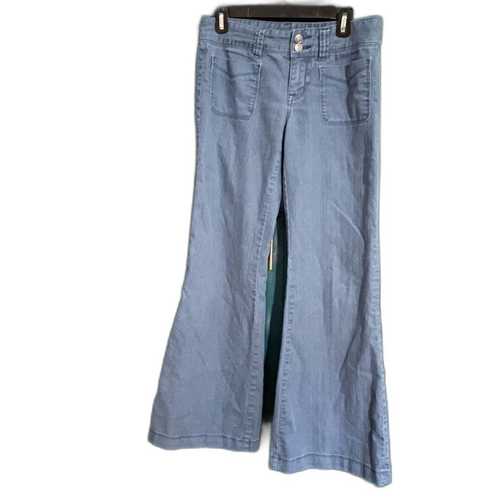 American Rag Trouser Wide Leg Jeans Pants Sailor Pockets sz 5 / 27